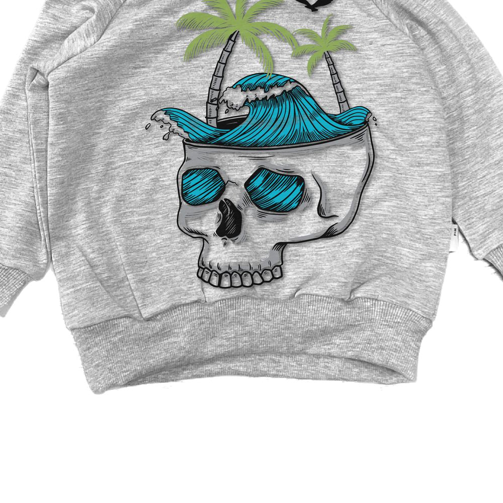 Skull Surfing Hoodie Hoodie Made in Canada Bamboo Baby and Kids Clothing