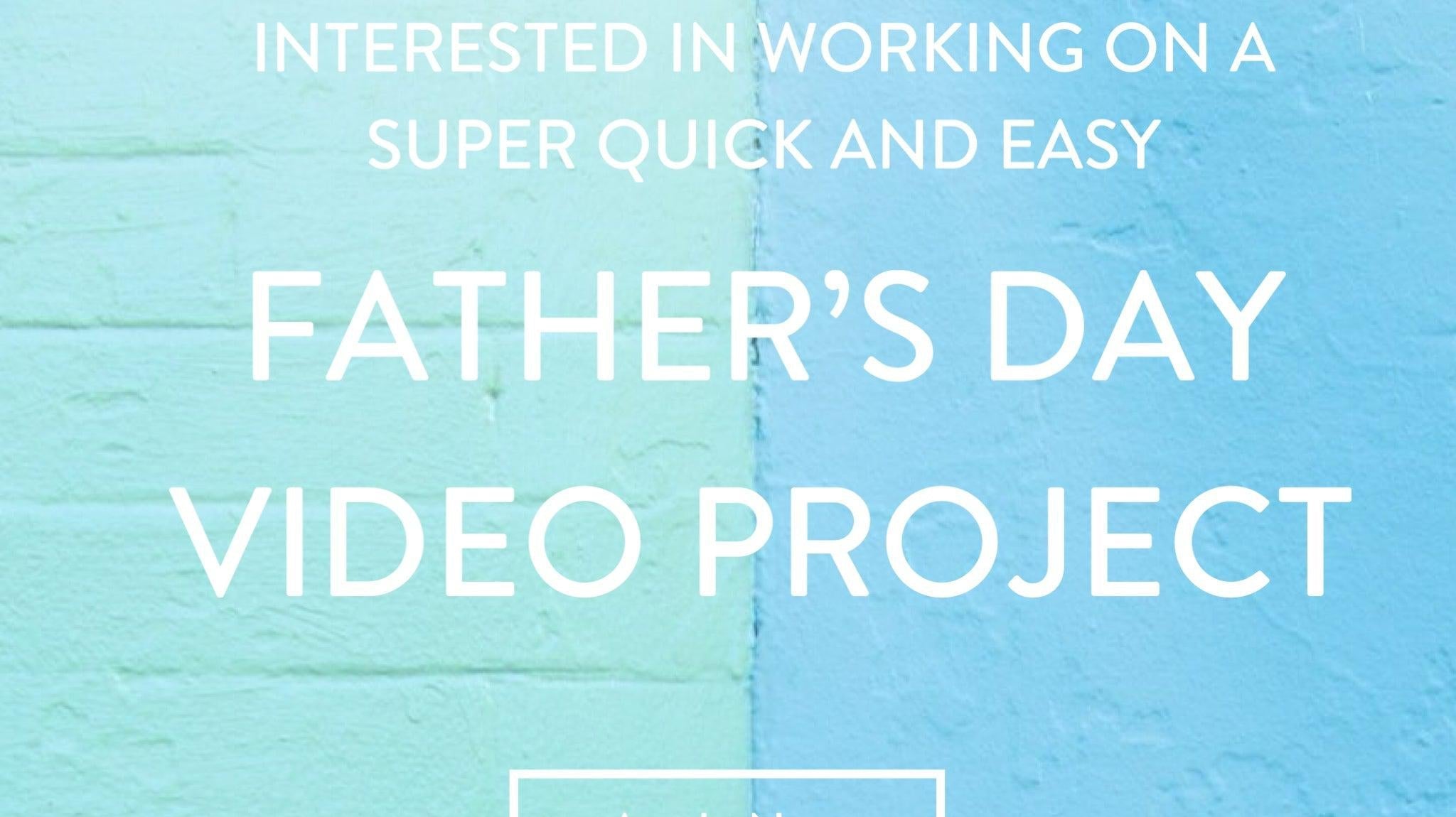 Father's Day Video Project-Portage and Main