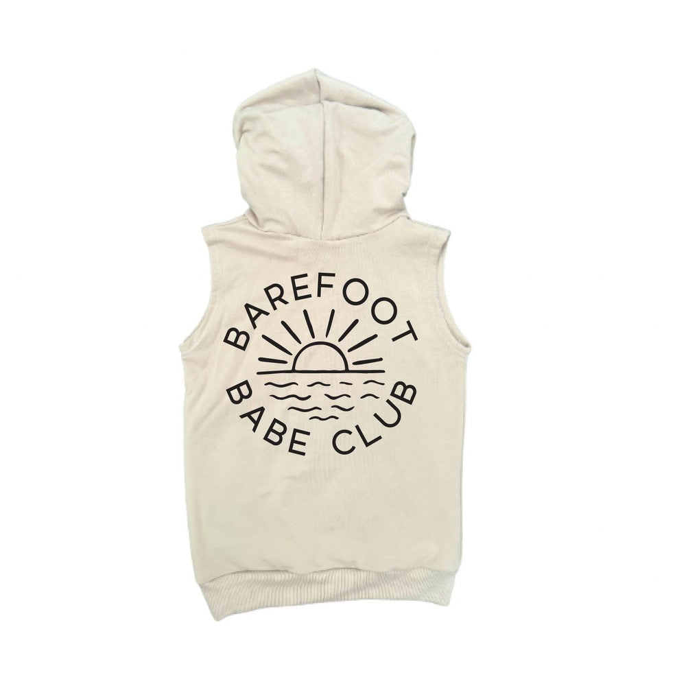 Barefoot Babe Club Sleeveless Hoodie Sleeveless Hoodie Made in Canada Bamboo Baby and Kids Clothing