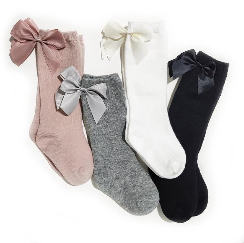 Bow Knee High Socks Socks Made in Canada Bamboo Baby and Kids Clothing