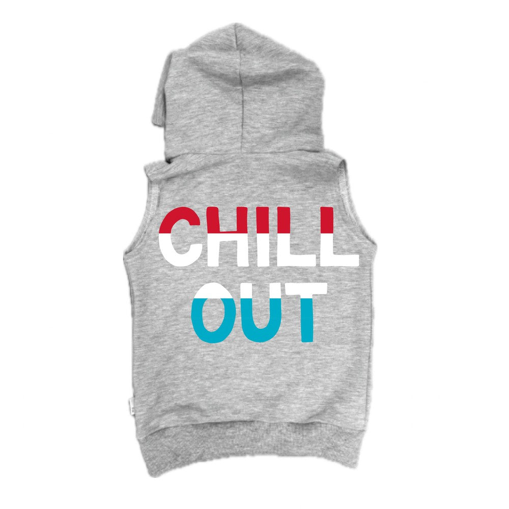 Chill Out Sleeveless Hoodie Sleeveless Hoodie Made in Canada Bamboo Baby and Kids Clothing