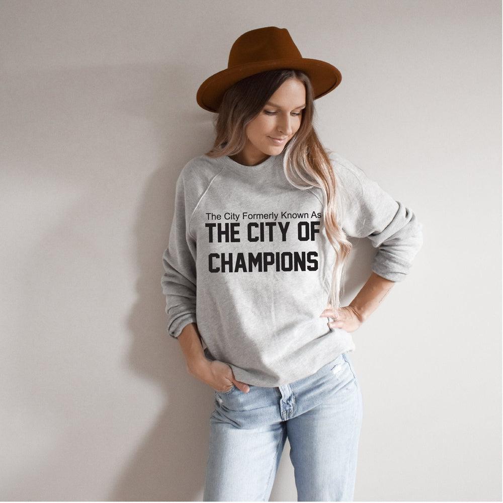City of Champions Adult Sweatshirt Adult Sweatshirt Made in Canada Bamboo Baby and Kids Clothing