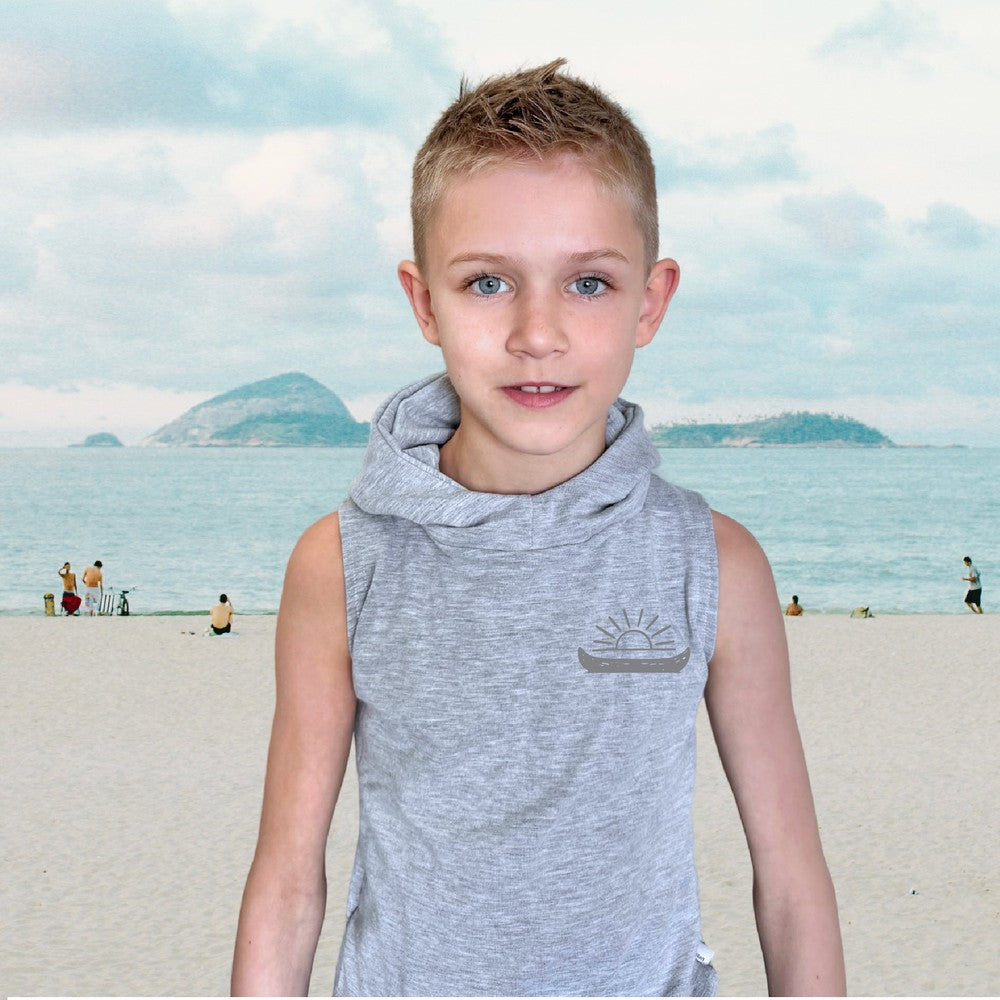 Go Jump In The Lake Sleeveless Hoodie Sleeveless Hoodie Made in Canada Bamboo Baby and Kids Clothing