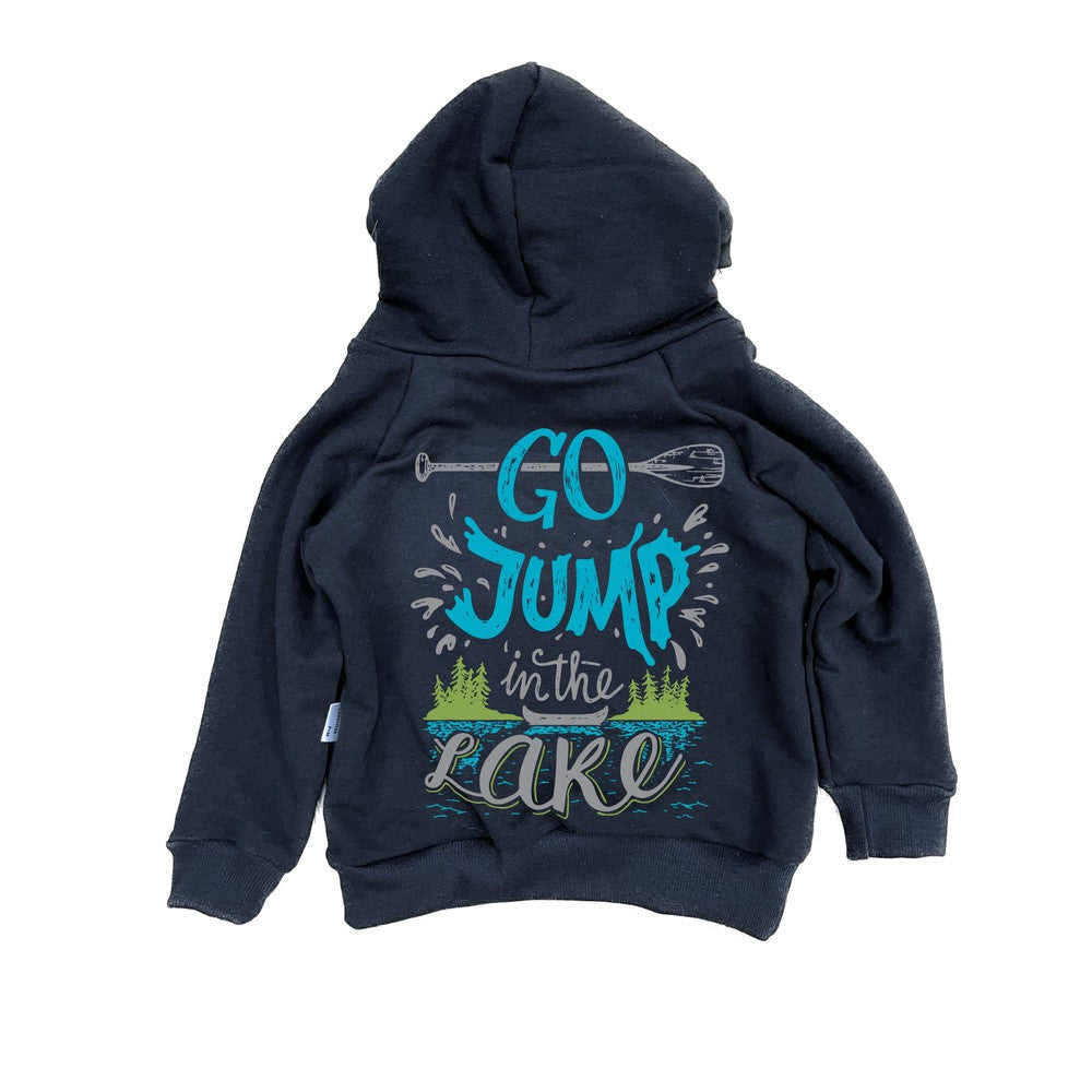 Go Jump in the Lake Hoodie Hoodie Made in Canada Bamboo Baby and Kids Clothing