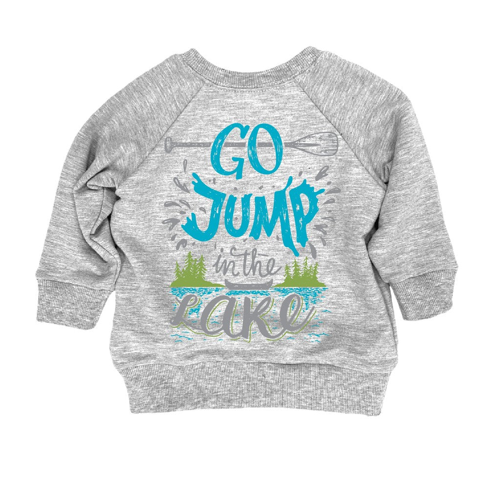 Go Jump in the Lake Sweatshirt Sweatshirt Made in Canada Bamboo Baby and Kids Clothing