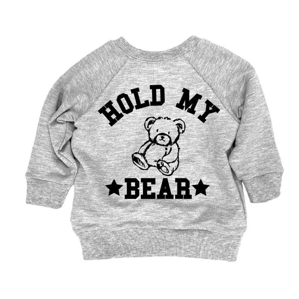Hold My Bear Sweatshirt Sweatshirt Made in Canada Bamboo Baby and Kids Clothing