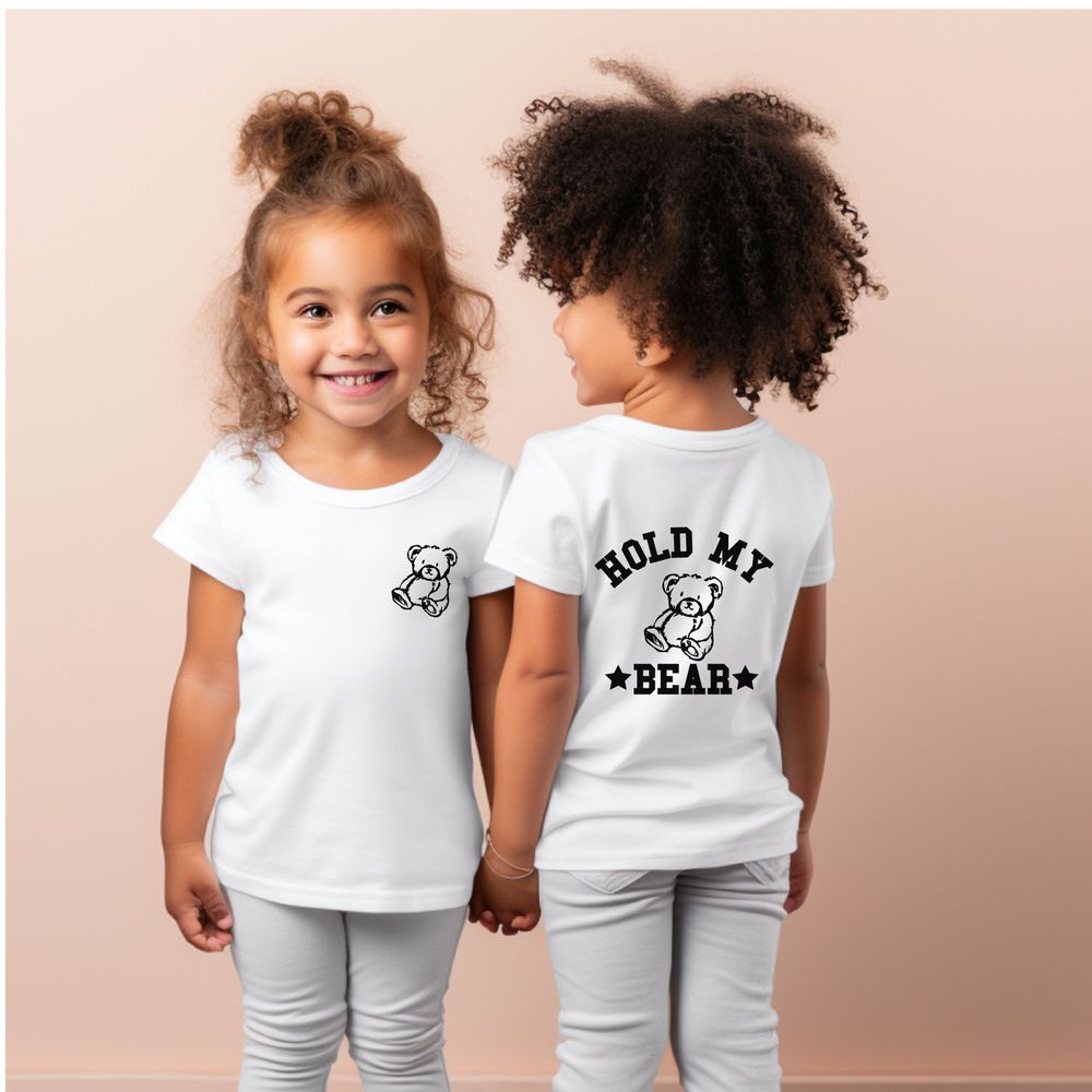 Hold My Bear Tee Tee Made in Canada Bamboo Baby and Kids Clothing