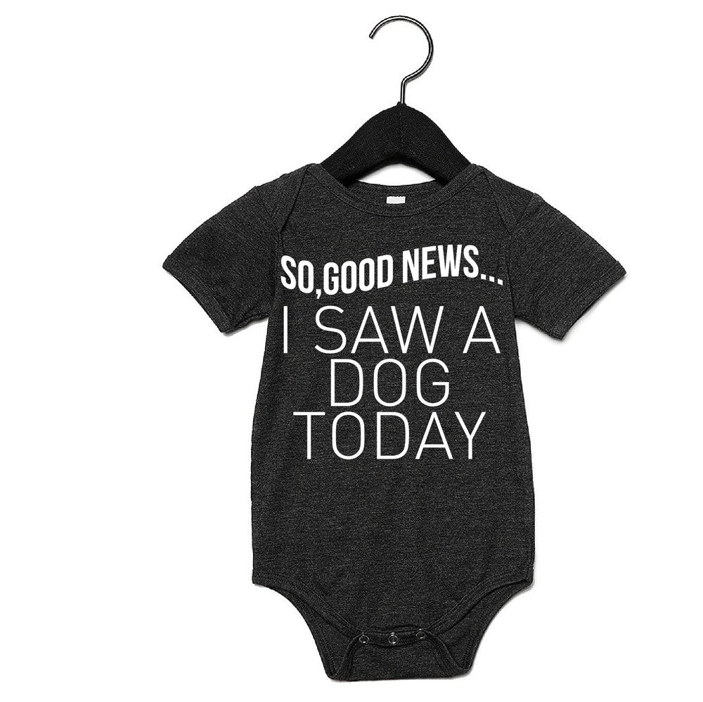 I Saw A Dog Today Tee Tee Made in Canada Bamboo Baby and Kids Clothing