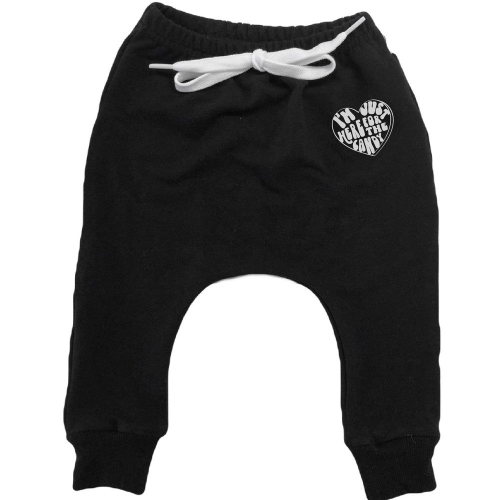 I'm Just Here For The Candy Joggers Joggers Made in Canada Bamboo Baby and Kids Clothing
