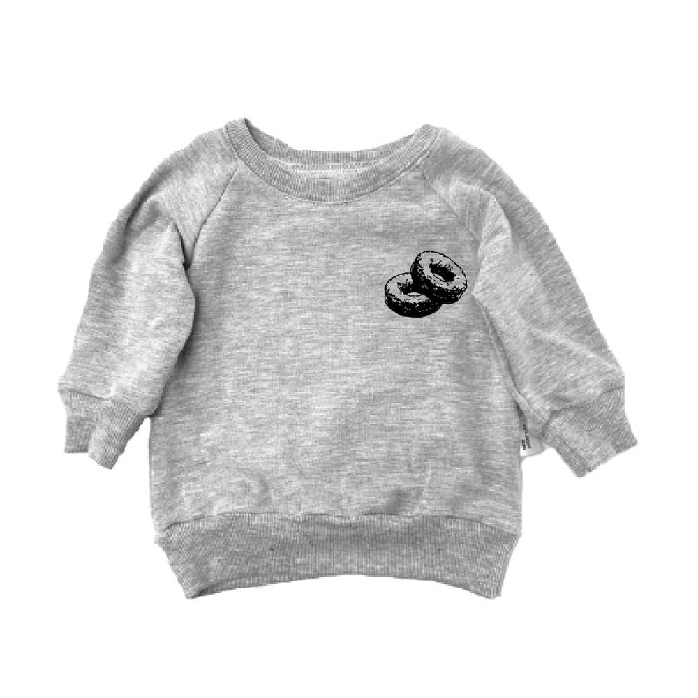 I'm Just Here For The Mini Donuts Sweatshirt Sweatshirt Made in Canada Bamboo Baby and Kids Clothing
