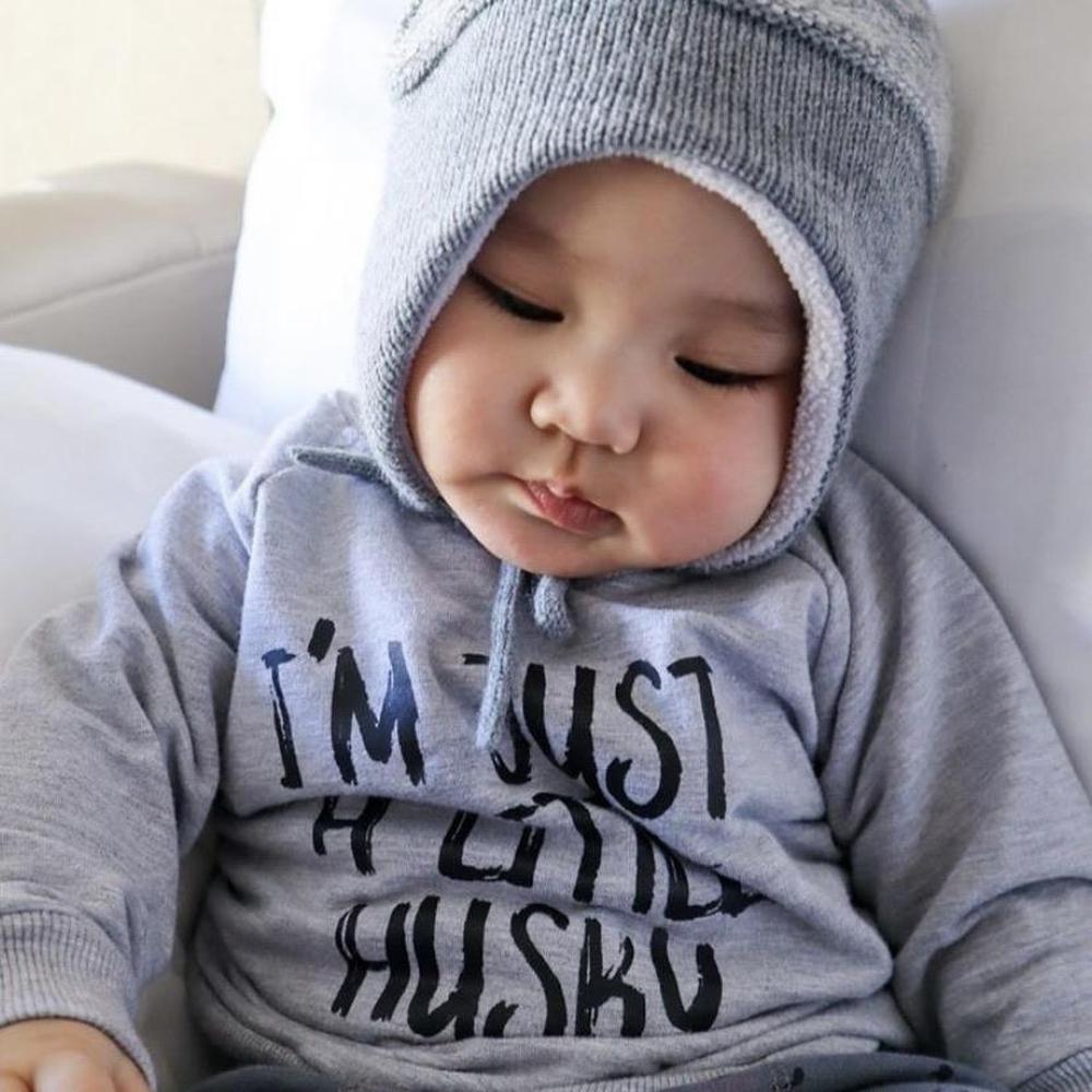 I'm Just a Little Husky Sweatshirt Sweatshirt Made in Canada Bamboo Baby and Kids Clothing