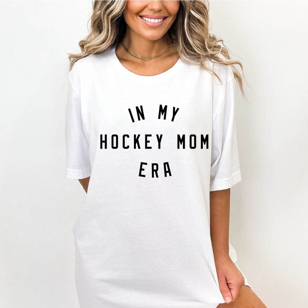 In My Hockey Mom Era Tee Adult Tee Made in Canada Bamboo Baby and Kids Clothing