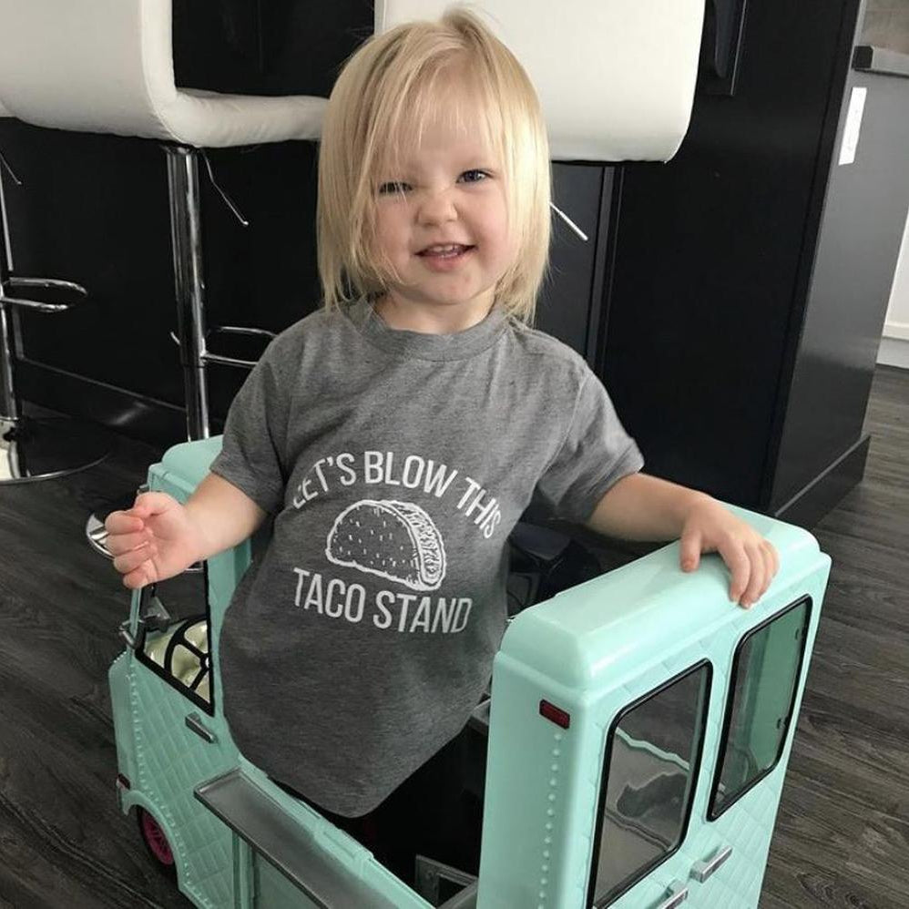Let's Blow This Taco Stand Tee Tee Made in Canada Bamboo Baby and Kids Clothing