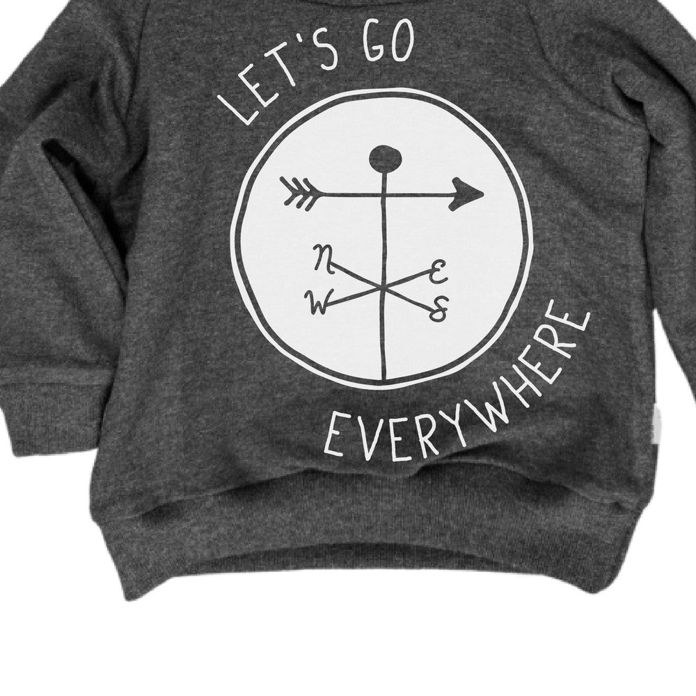 Let's Go Everywhere Hoodie Hoodie Made in Canada Bamboo Baby and Kids Clothing