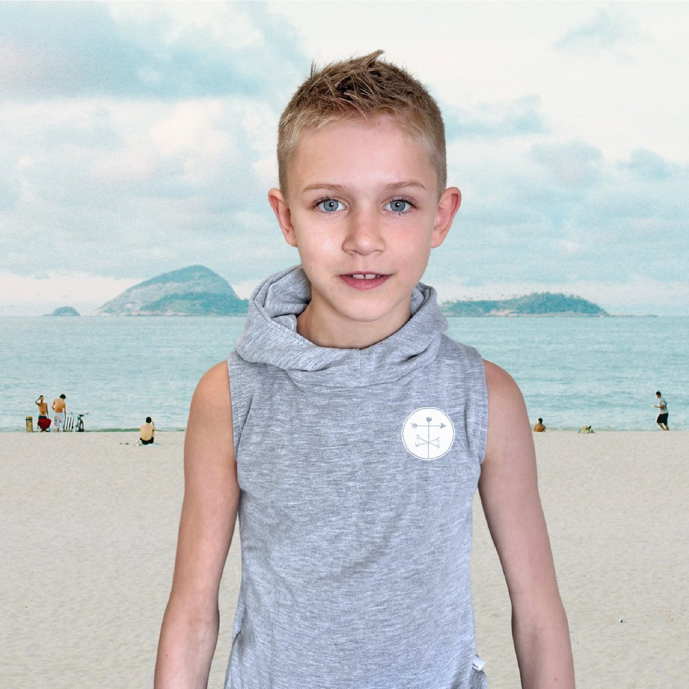 Let's Go Everywhere Sleeveless Hoodie Sleeveless Hoodie Made in Canada Bamboo Baby and Kids Clothing