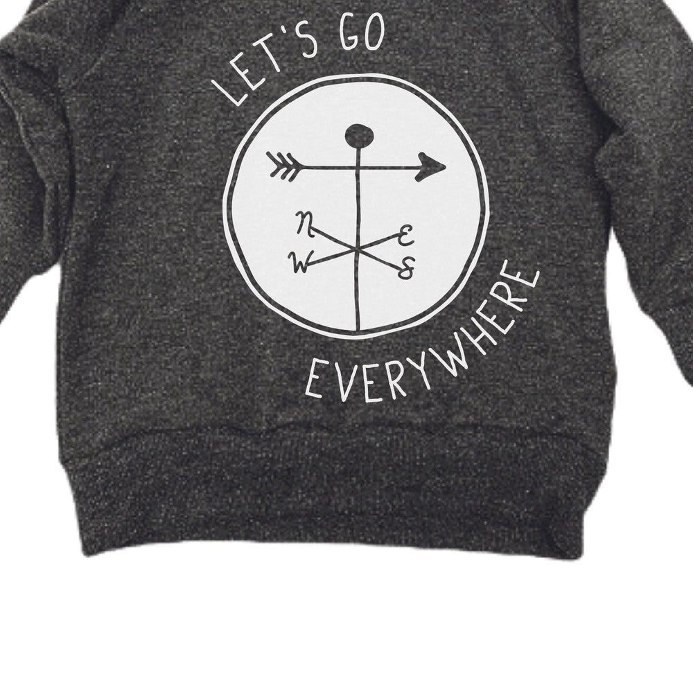 Let's Go Everywhere Sweatshirt Sweatshirt Made in Canada Bamboo Baby and Kids Clothing