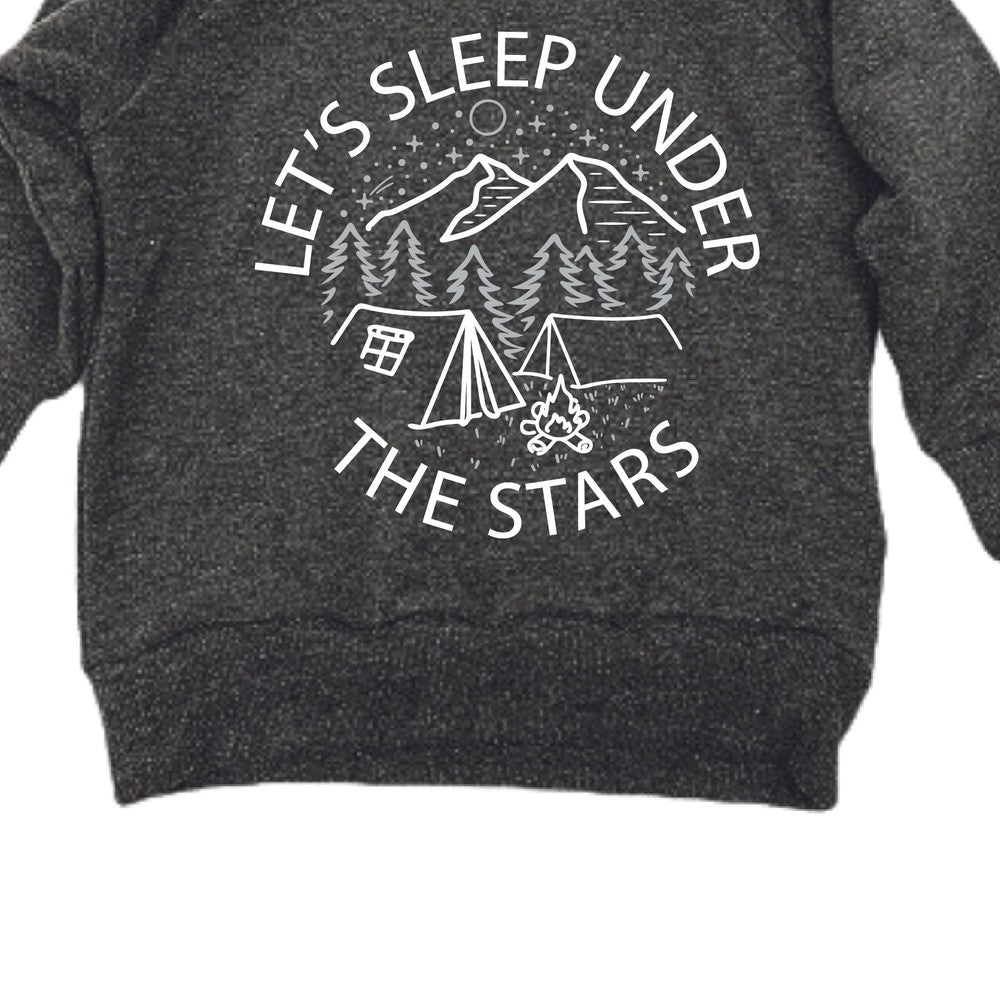 Let's Sleep Under the Stars Sweatshirt Sweatshirt Made in Canada Bamboo Baby and Kids Clothing