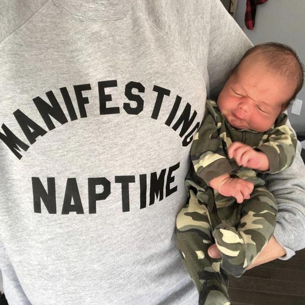 Manifesting Naptime Sweatshirt Adult Sweatshirt Made in Canada Bamboo Baby and Kids Clothing
