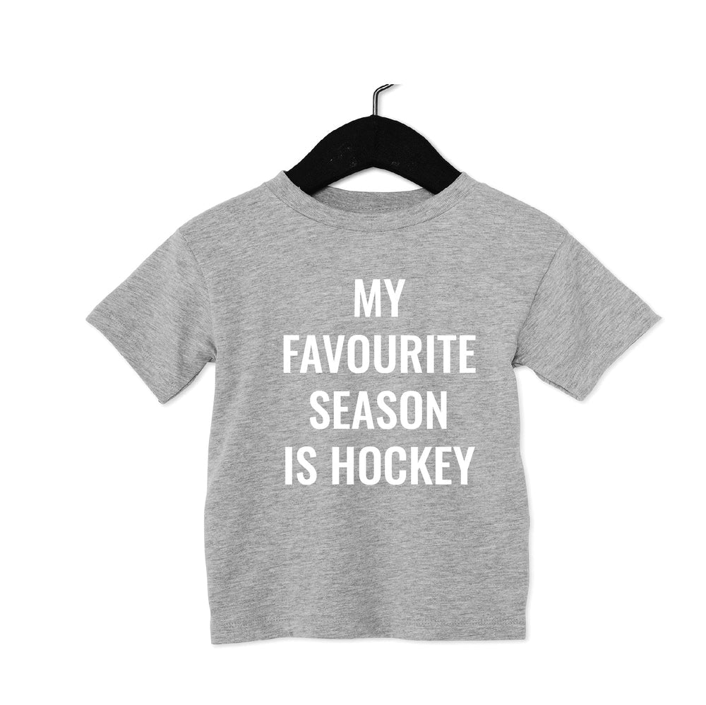 My Favourite Season is Hockey Tee Tee Made in Canada Bamboo Baby and Kids Clothing