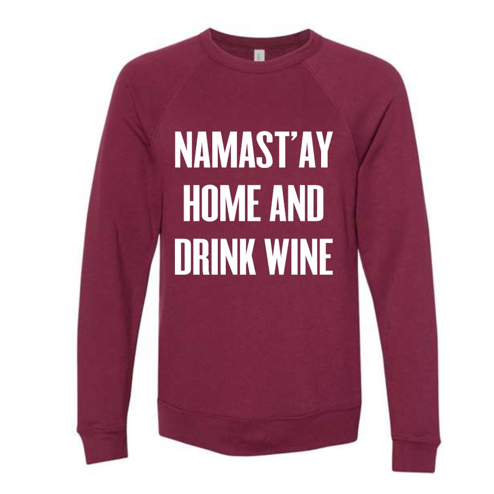 Namastay Home and Drink© Sweatshirt Adult Sweatshirt Made in Canada Bamboo Baby and Kids Clothing