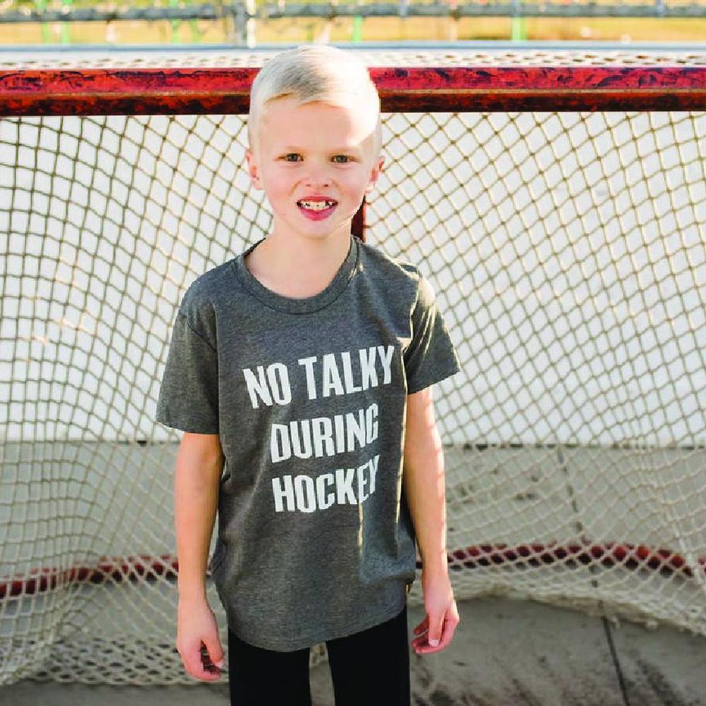 No Talky During Hockey® Tee Tee Made in Canada Bamboo Baby and Kids Clothing