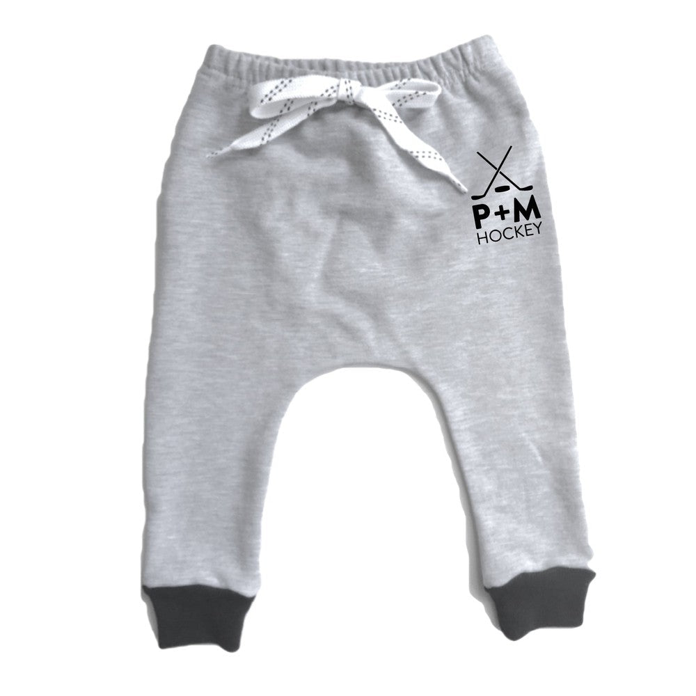 P + M Hockey Joggers Joggers Made in Canada Bamboo Baby and Kids Clothing