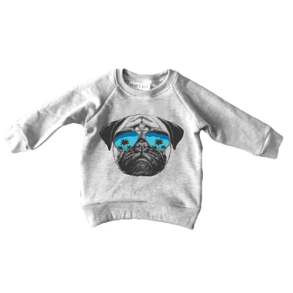 Pug Life Sweatshirt Sweatshirt Made in Canada Bamboo Baby and Kids Clothing