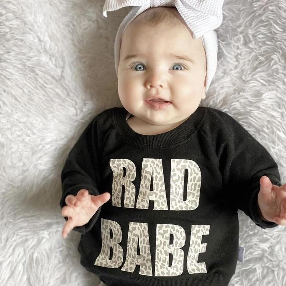 Rad Babe Sweatshirt Sweatshirt Made in Canada Bamboo Baby and Kids Clothing