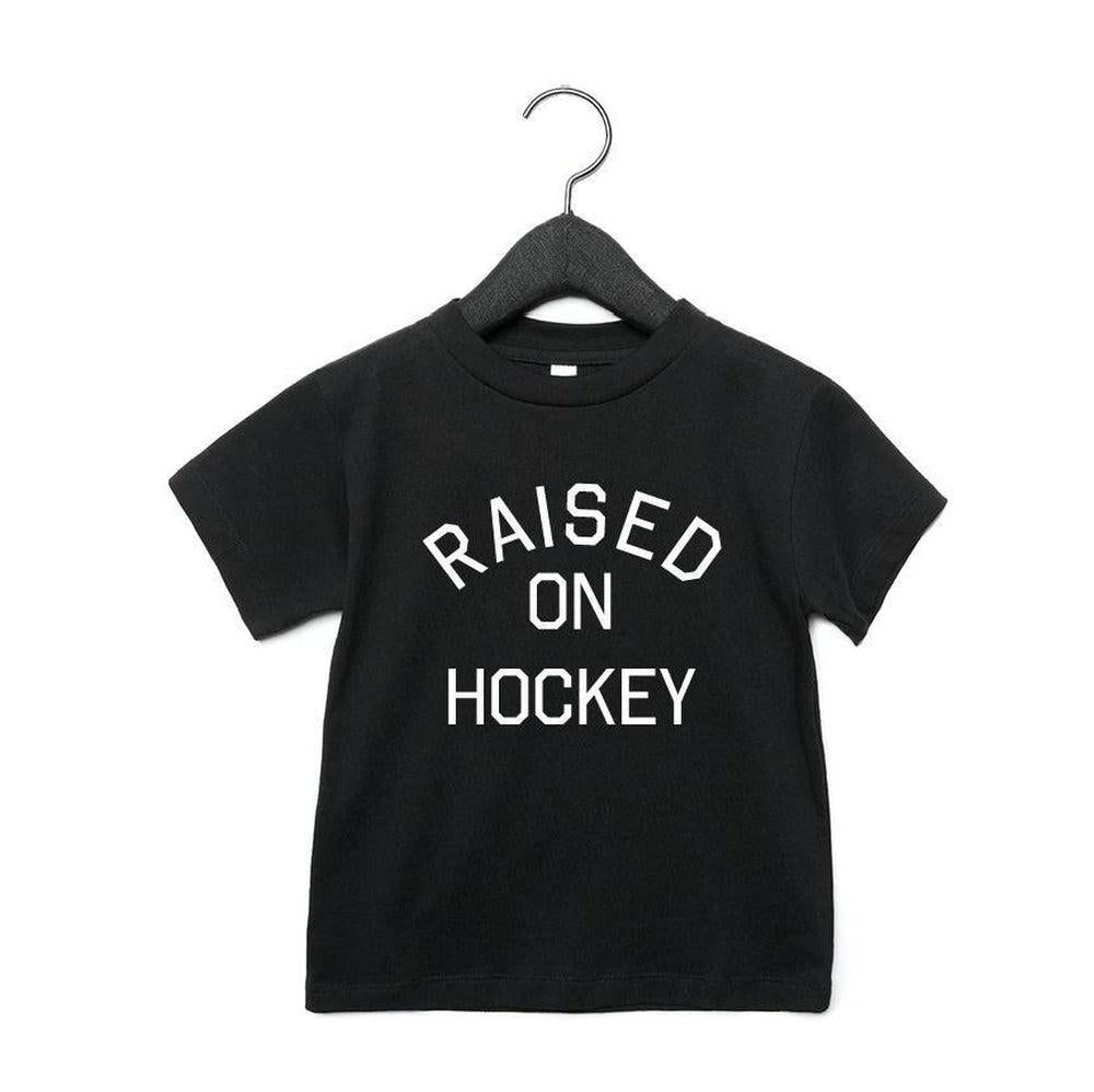 Raised on Hockey Tee Tee Made in Canada Bamboo Baby and Kids Clothing