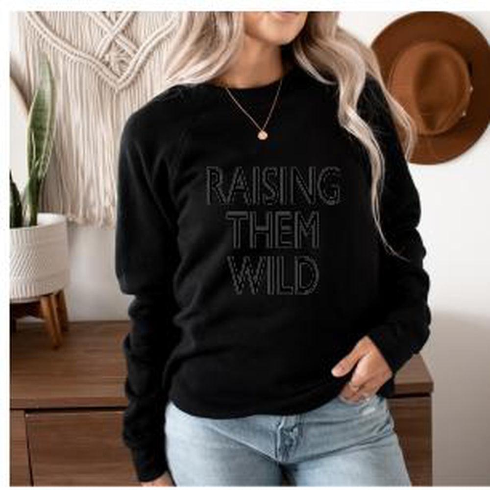 Raising Them Wild Sweatshirt Adult Sweatshirt Made in Canada Bamboo Baby and Kids Clothing