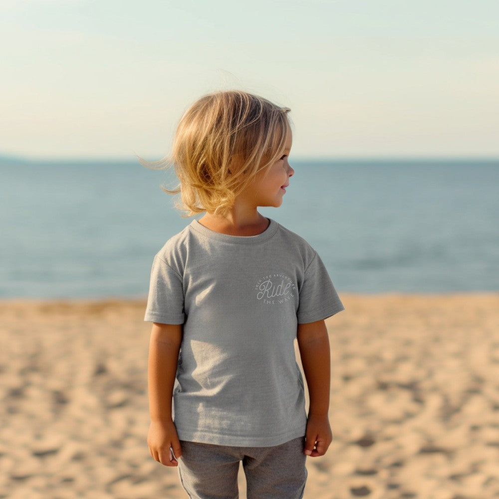 Surfing Dinosaur Tee Tee Made in Canada Bamboo Baby and Kids Clothing
