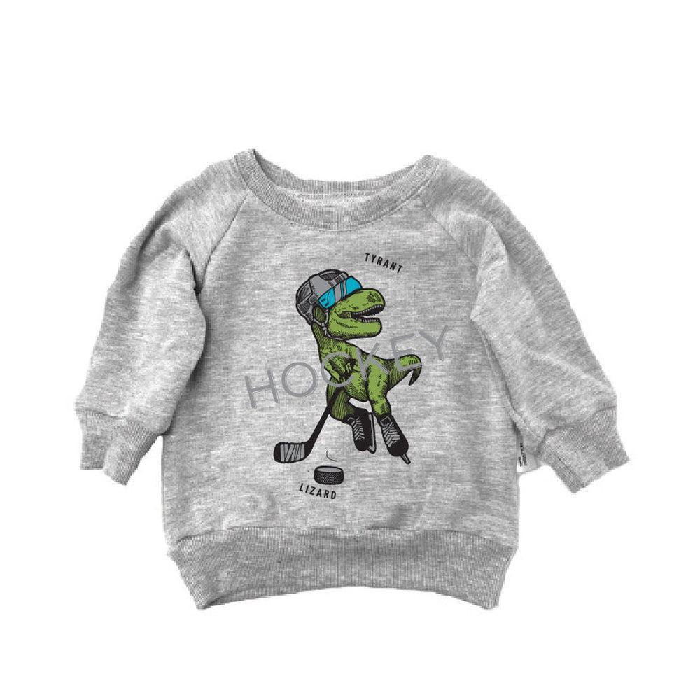 T-Rex Hockey Sweatshirt Sweatshirt Made in Canada Bamboo Baby and Kids Clothing