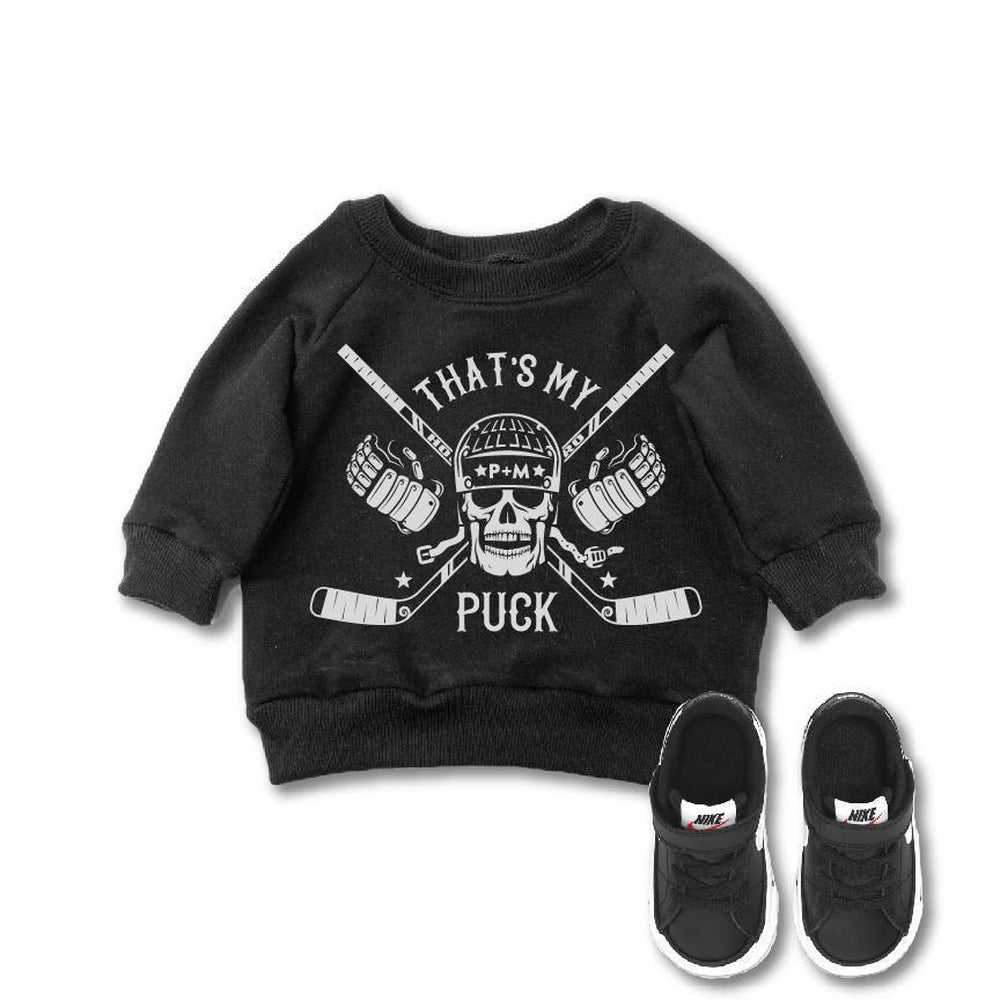 That's My Puck Sweatshirt Sweatshirt Made in Canada Bamboo Baby and Kids Clothing