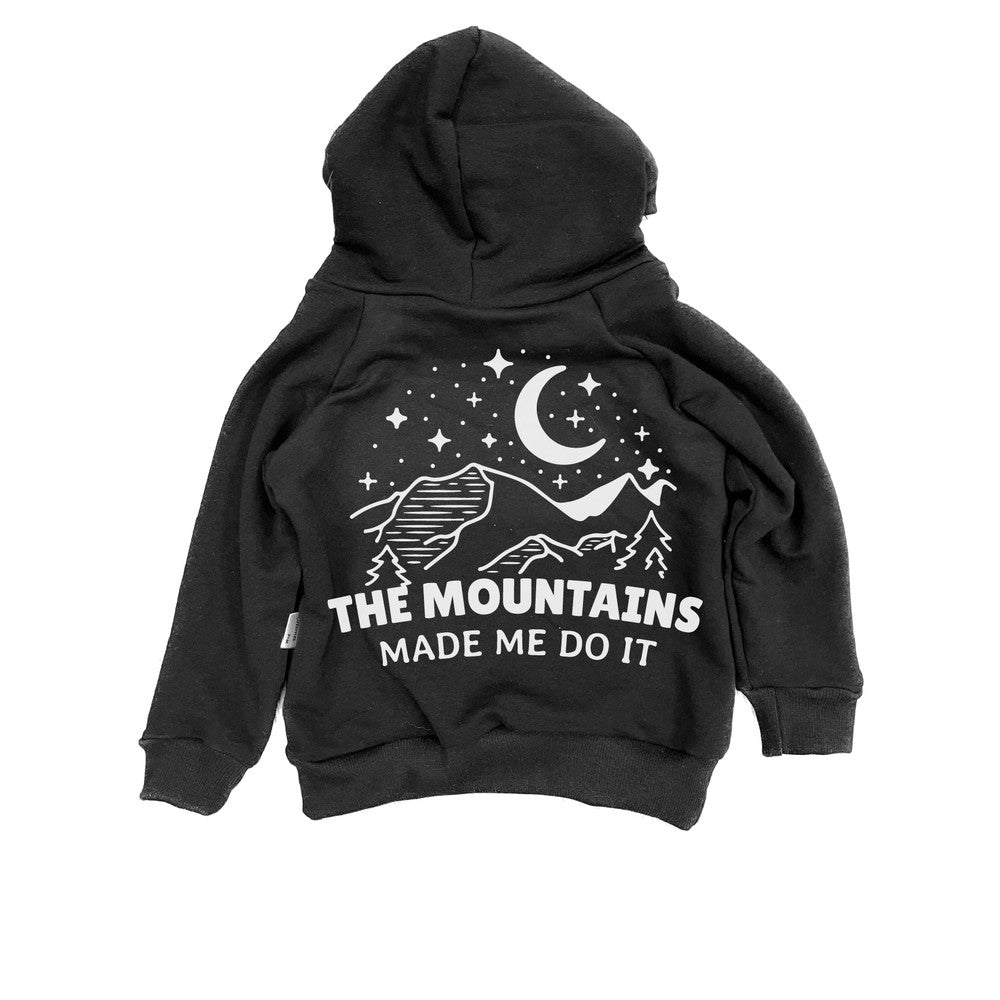 The Mountains Made Me Do It Hoodie Hoodie Made in Canada Bamboo Baby and Kids Clothing