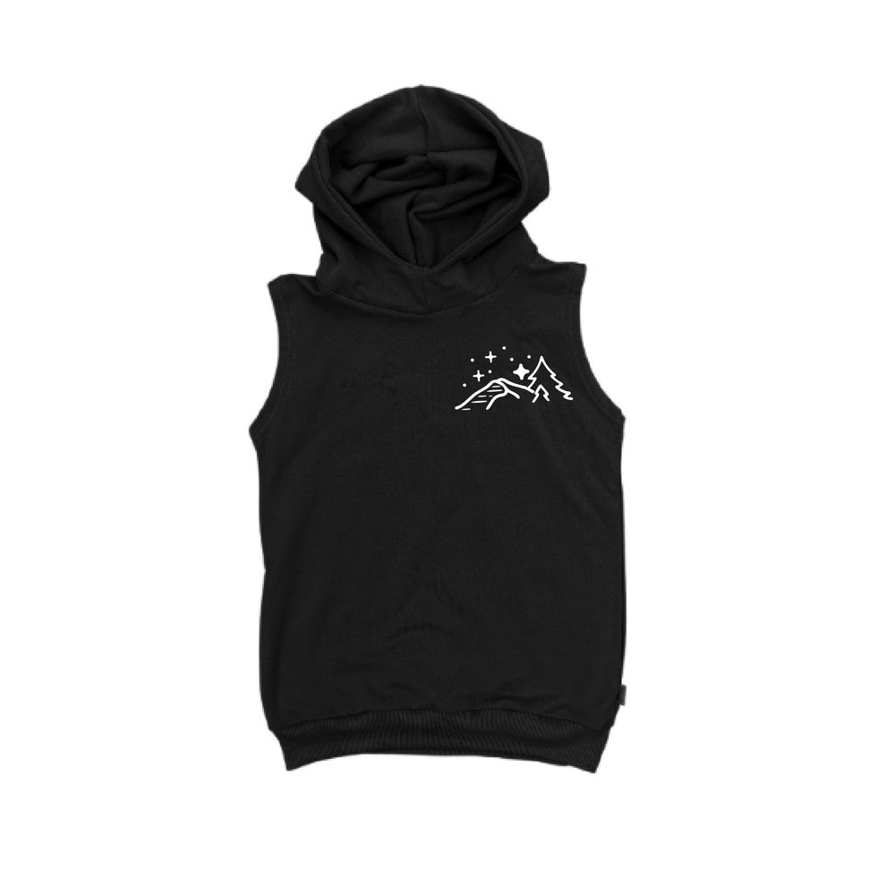 The Mountains Made Me Do It Sleeveless Hoodie Sleeveless Hoodie Made in Canada Bamboo Baby and Kids Clothing