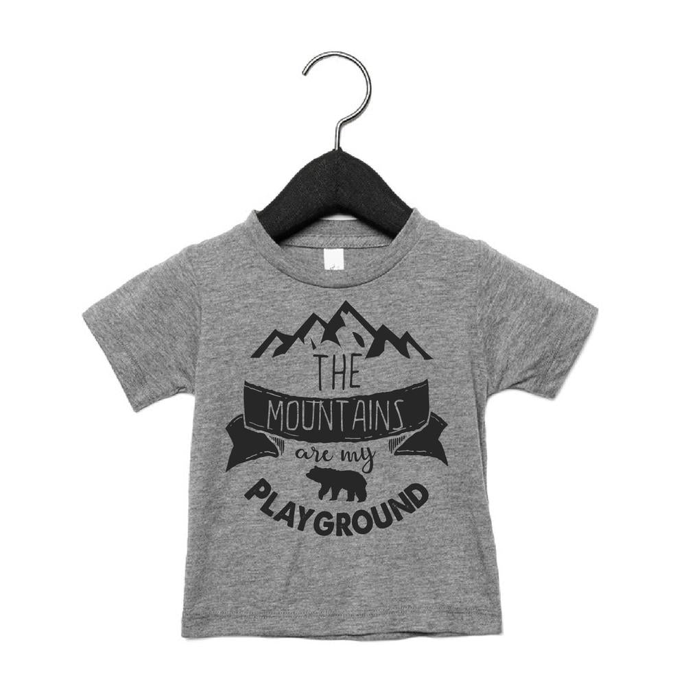 The Mountains are my Playground Tee Tee Made in Canada Bamboo Baby and Kids Clothing