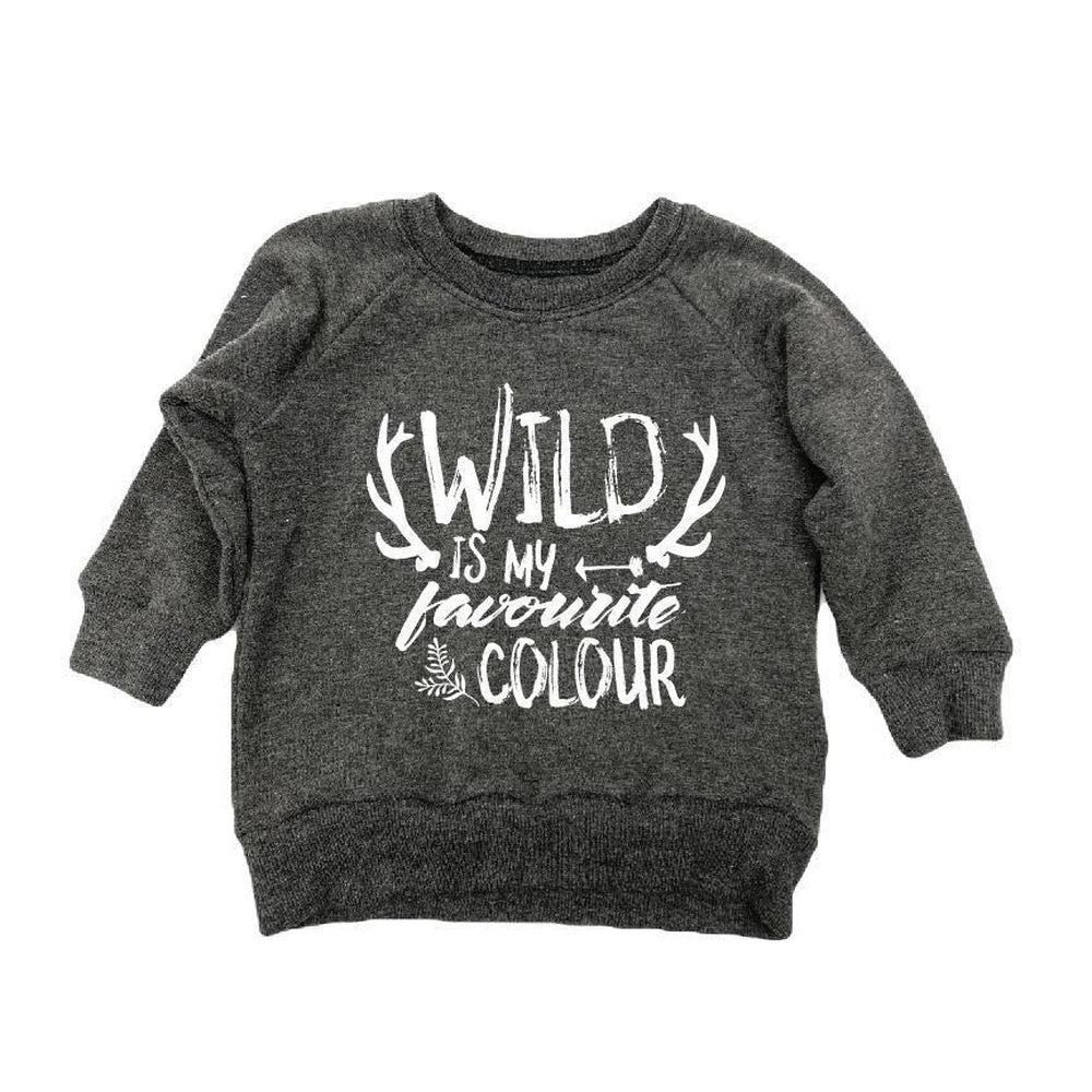 Wild is My Favourite Colour™ Sweatshirt Sweatshirt Made in Canada Bamboo Baby and Kids Clothing