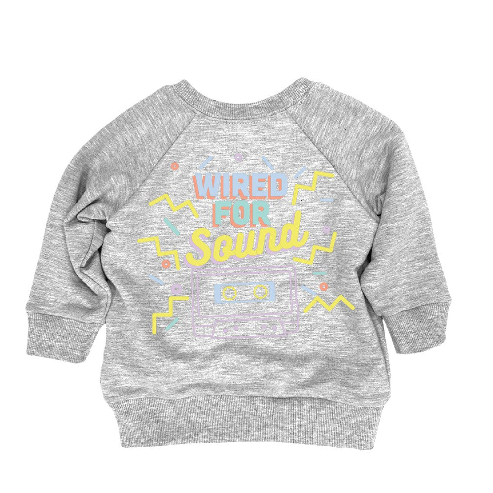 Wired for Sound Sweatshirt Sweatshirt Made in Canada Bamboo Baby and Kids Clothing