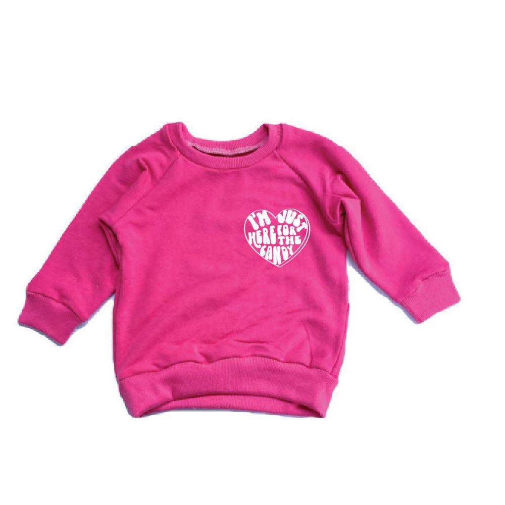 Just Here For The Candy Sweatshirt-Portage and Main-Trendy Kids Clothes by Portage and Main